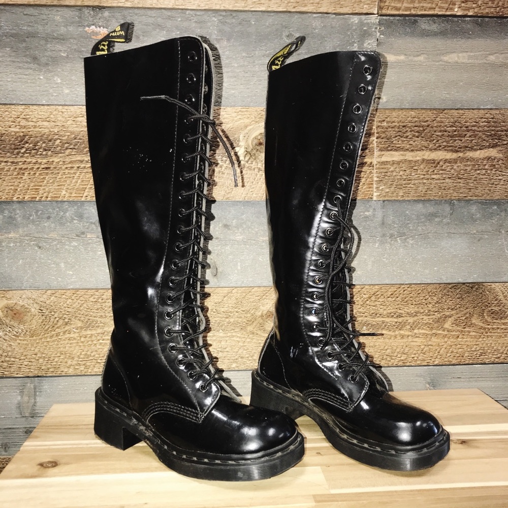 VINTAGE DOC MARTEN BOOTS knee high lace up boots